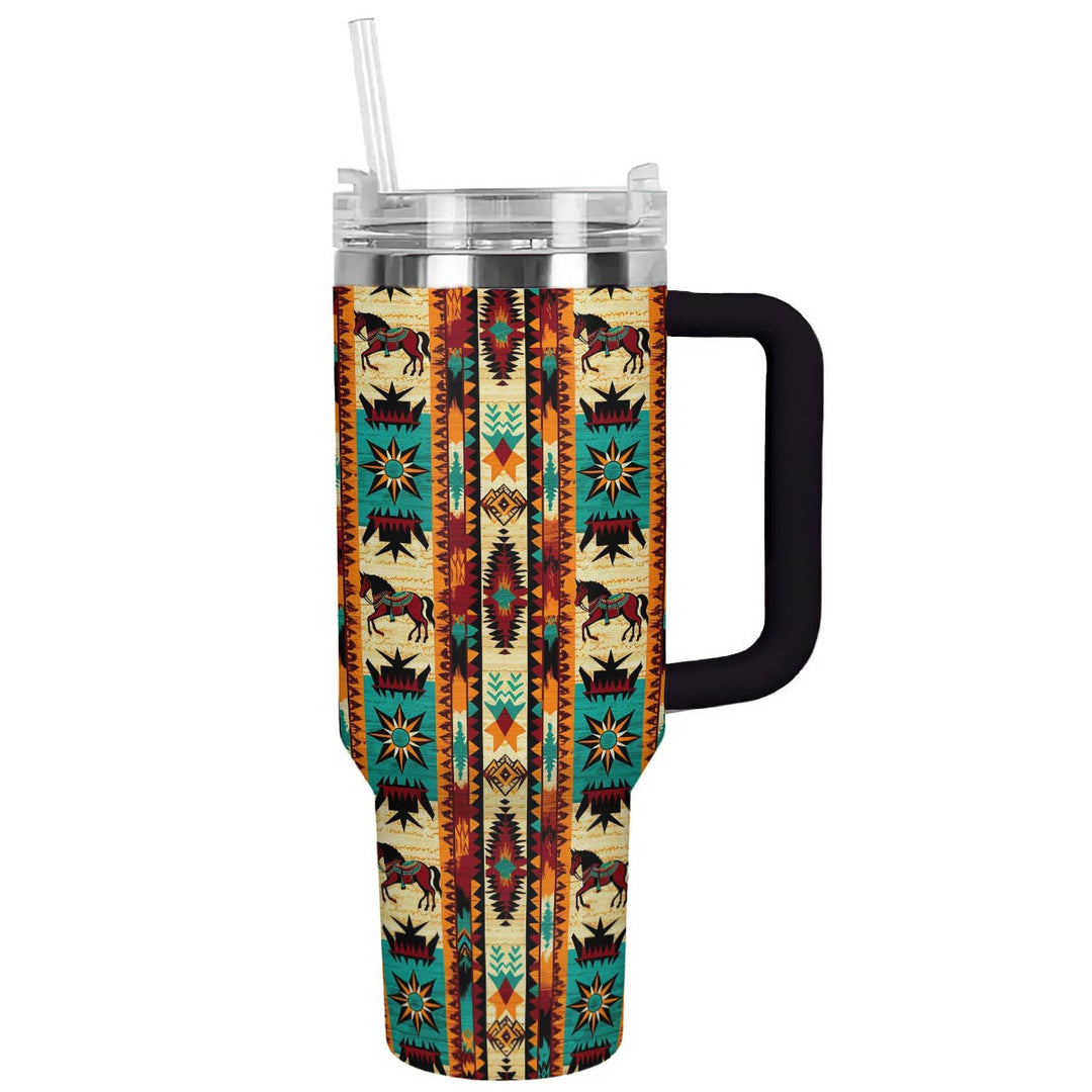 40 Oz Shineful Tumbler Strength Native American