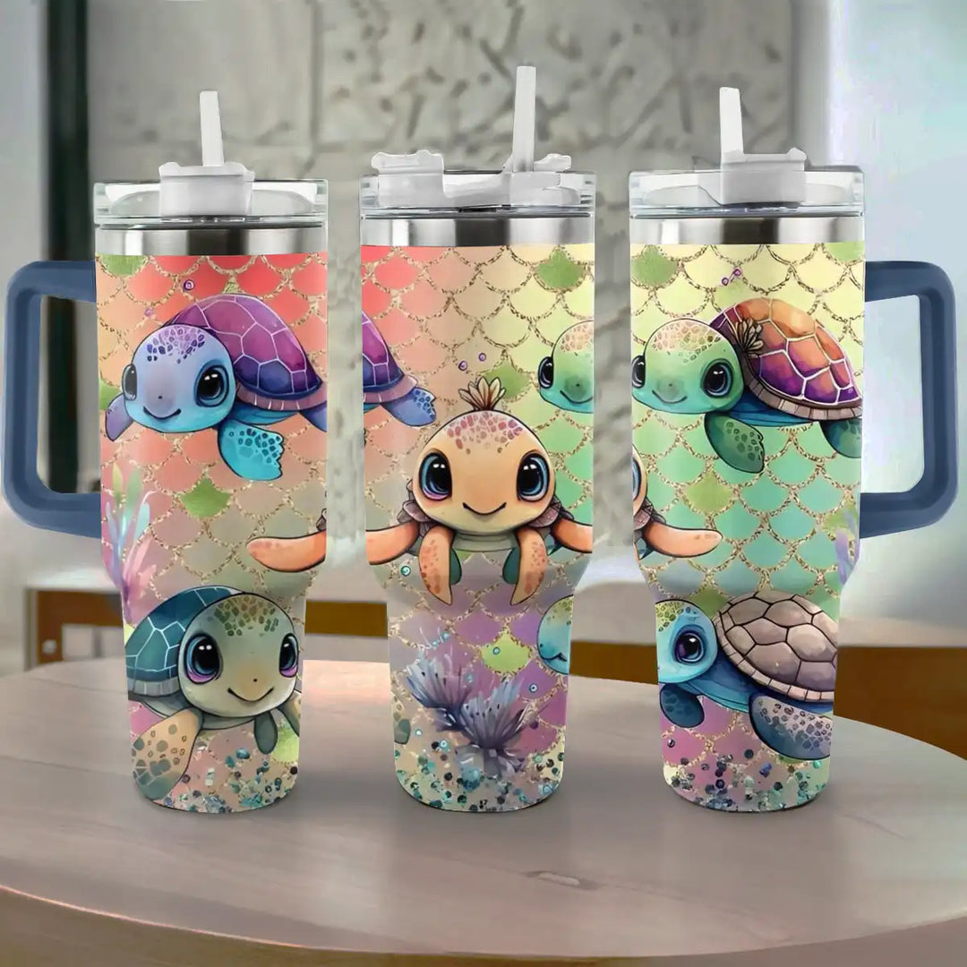 40 Oz Shineful Tumbler Glitzernde Meeresschildkröten