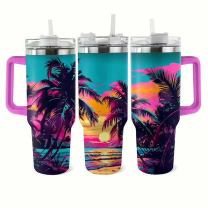 Gobelet brillant 40 oz Neon Palm Paradise