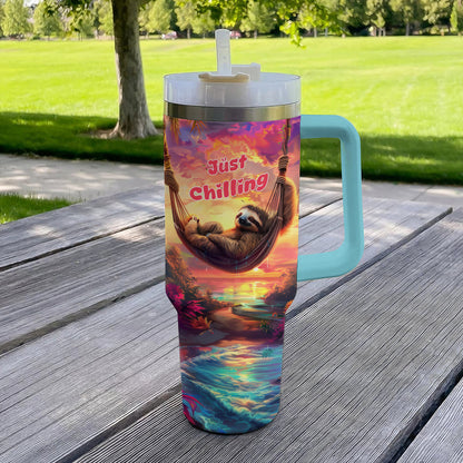 40 Oz  Shineful Tumbler Slothful Serenity Tumbler