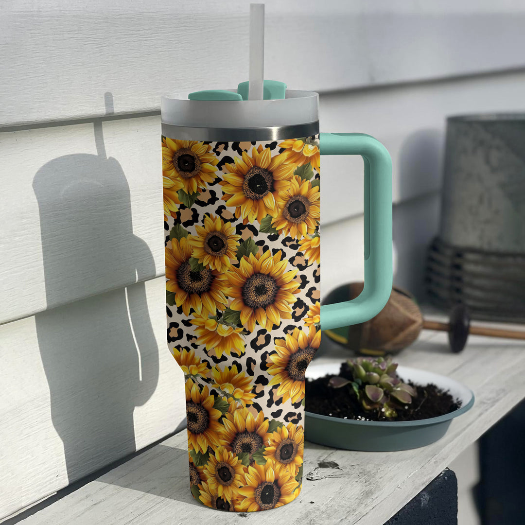 40 Oz  Shineful Tumbler Sunflower Safari