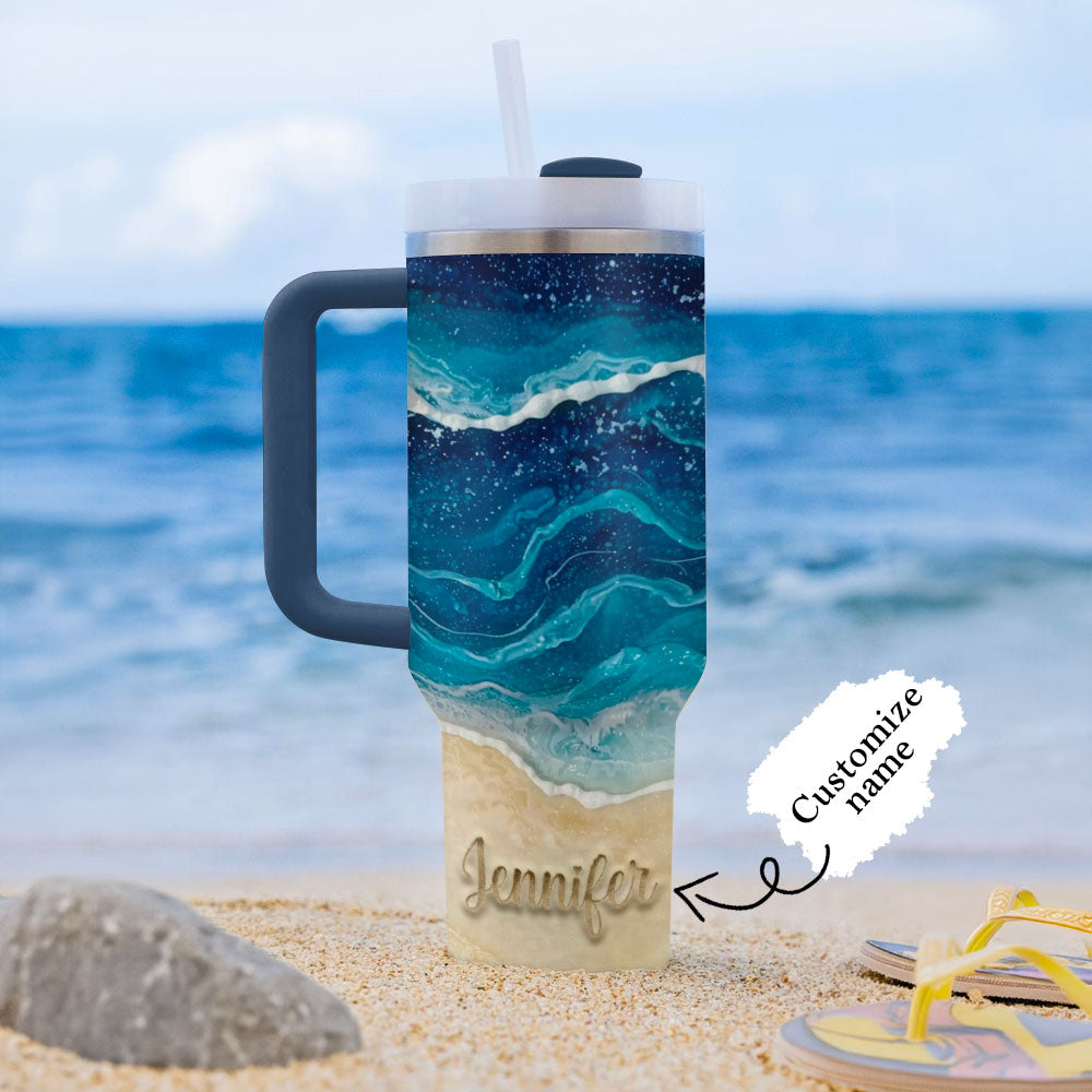 40 Oz Shiny Tumbler Personalisierte Marine Mystique