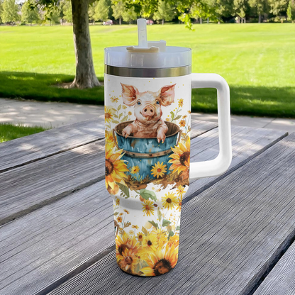 40 Oz  Shineful Tumbler Sunshine Piggy