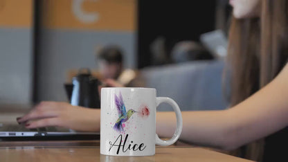 Kolibri-Tasse, Kolibri-Kaffeetasse, Kolibri-Geschenke - personalisierte Geschenke - Geschenke für Vogelliebhaber - Vogeltasse - Kolibri-Geschenke für Frauen