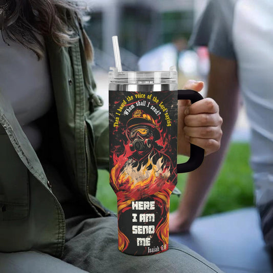 40 Oz Shineful Tumbler Firefighter Valor In Inferno