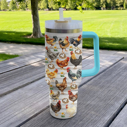 40 Oz Shineful Tumbler Country Charm: Chicken