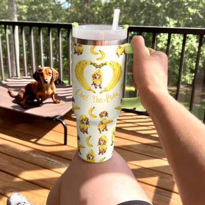 40 Oz  Shineful Tumbler Sweet Banananana Dachshund