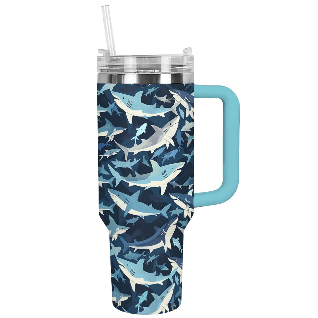 40 Oz  Shineful Tumbler Shark Ocean Prowler