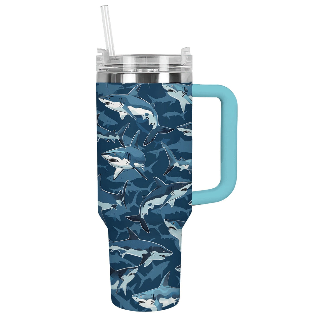 40 Oz Shineful Tumbler Blauer Hai Burst