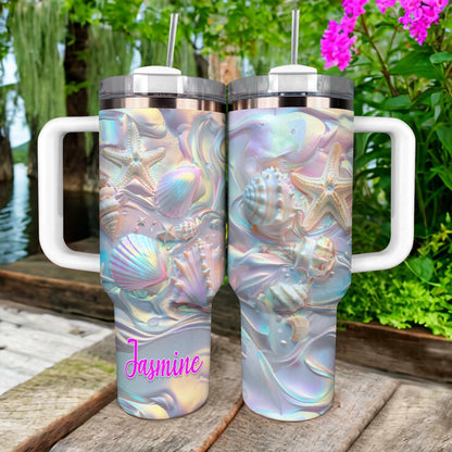 40 Oz Shineful Tumbler Personalized Pearl Shell