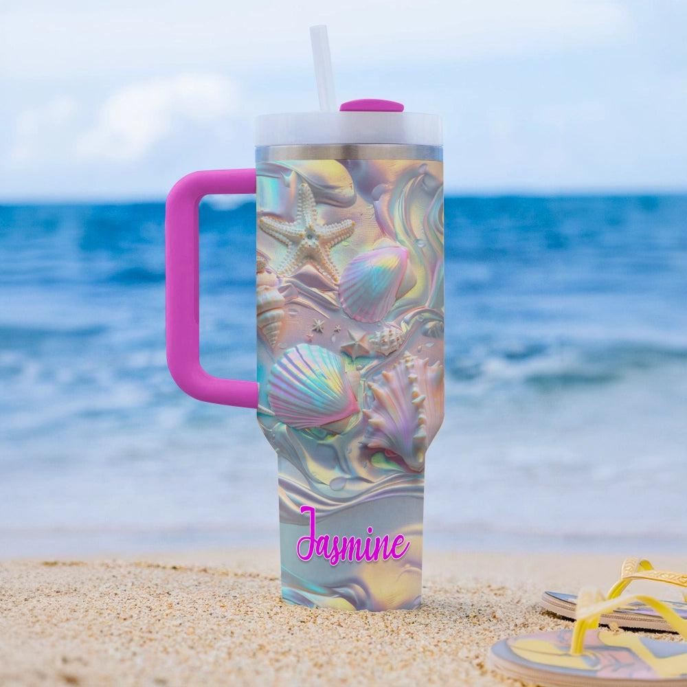 40 Oz Shineful Tumbler Personalized Pearl Shell