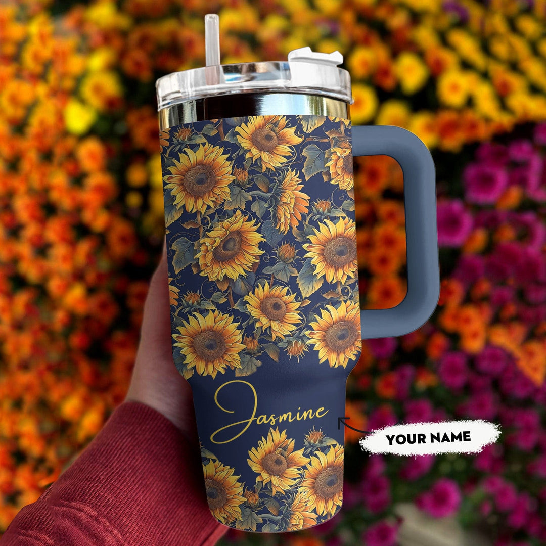 40 Oz  Shineful Tumbler Sunflower Personalized Gorgeous Flower