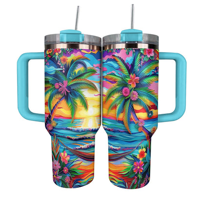 40 Oz Shineful Tumbler Tropical Sunset Harmony