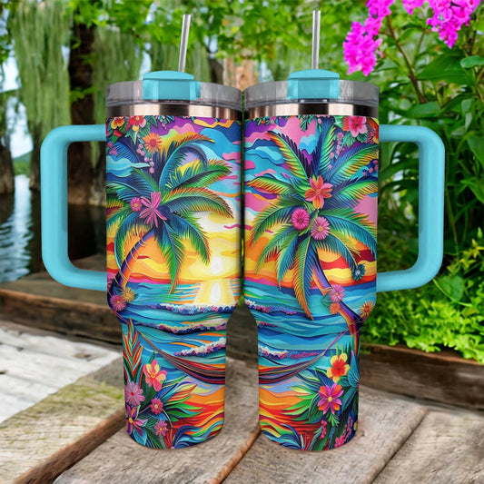 40 Oz Shineful Tumbler Tropical Sunset Harmony