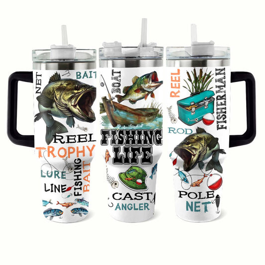 40 Oz  Shineful Tumbler Wonderful Fishing Life