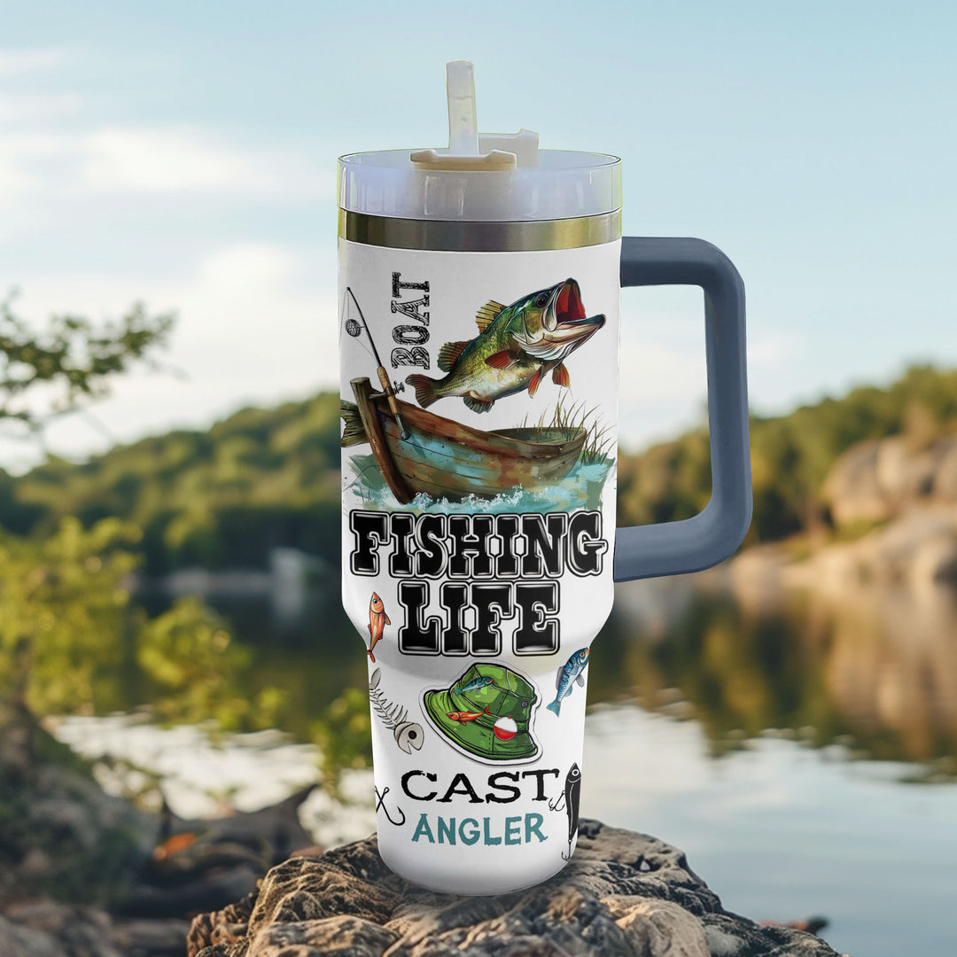 40 Oz  Shineful Tumbler Wonderful Fishing Life