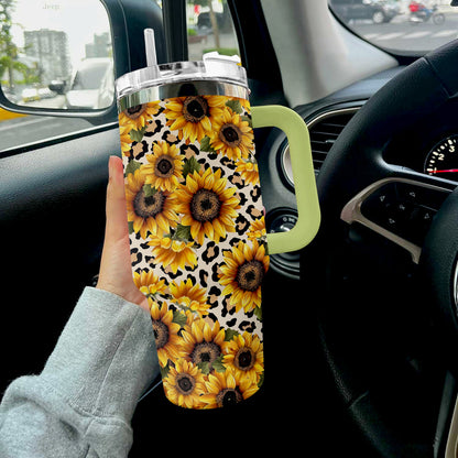 40 Oz  Shineful Tumbler Sunflower Safari