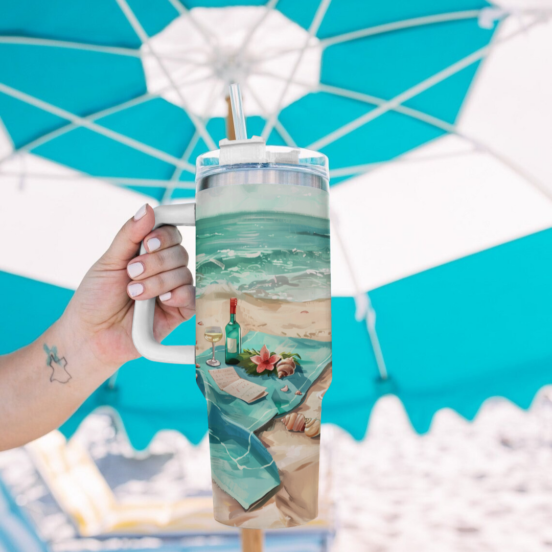 40 Oz Shineful Tumbler Beachy Wine Moments