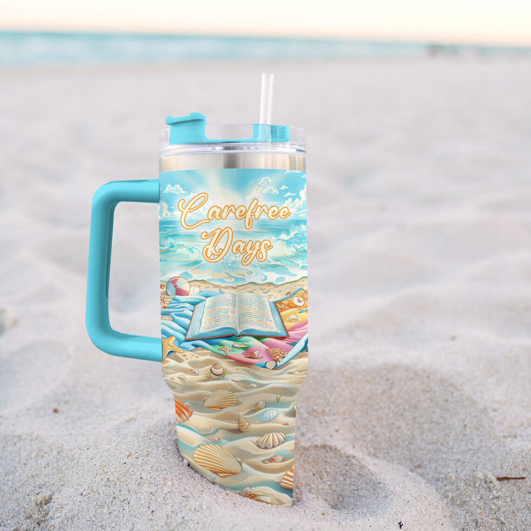 40 Oz  Shineful Tumbler Sunny Chapters Carefree Day