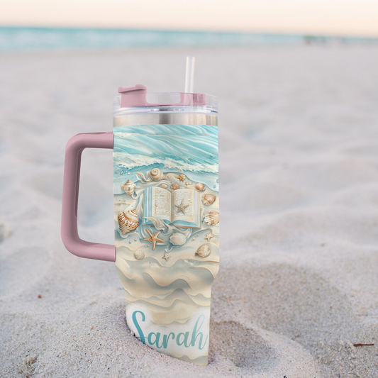 40 Oz Shineful Tumbler Personalized Reading Lover Sea Lover Gorgeous Summer