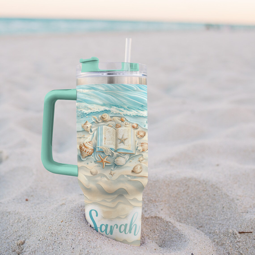 40 Oz Shineful Tumbler Personalized Reading Lover Sea Lover Gorgeous Summer