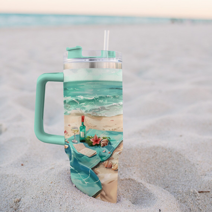 40 Oz Shineful Tumbler Beachy Wine Moments