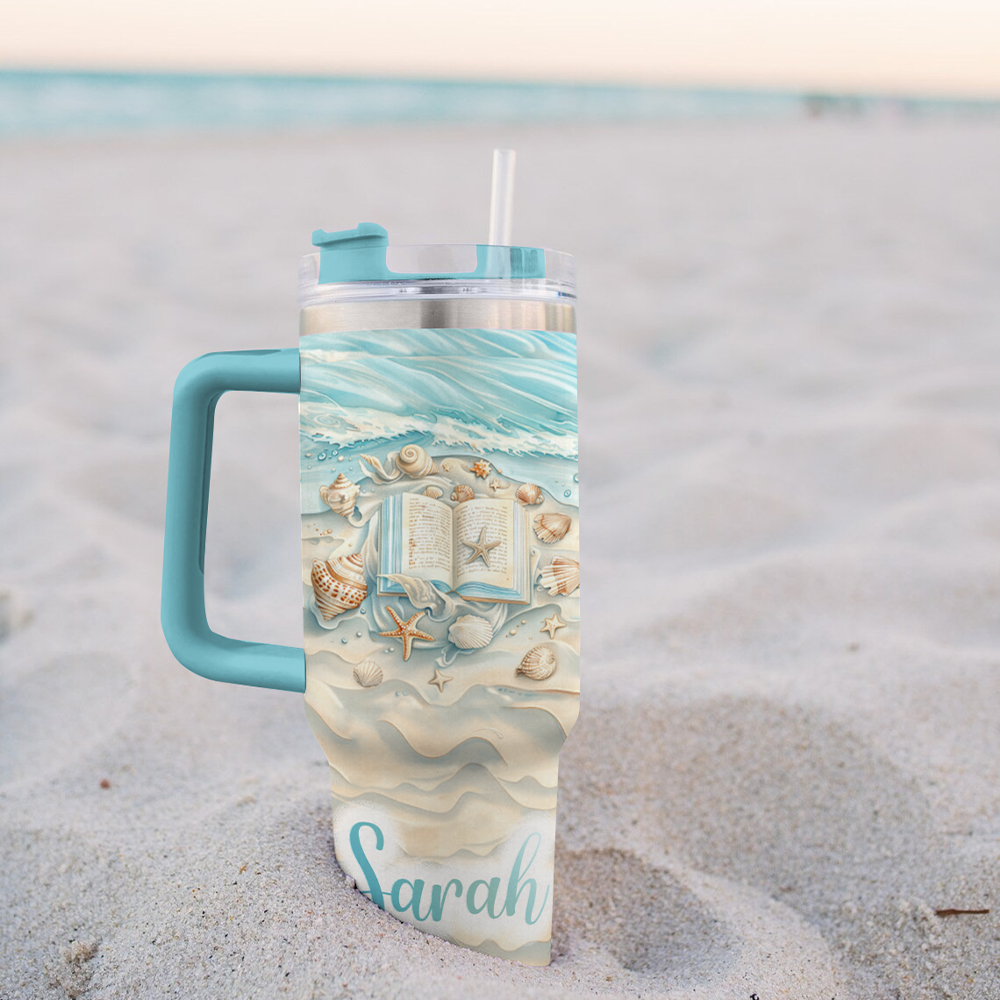 40 Oz Shineful Tumbler Personalized Reading Lover Sea Lover Gorgeous Summer