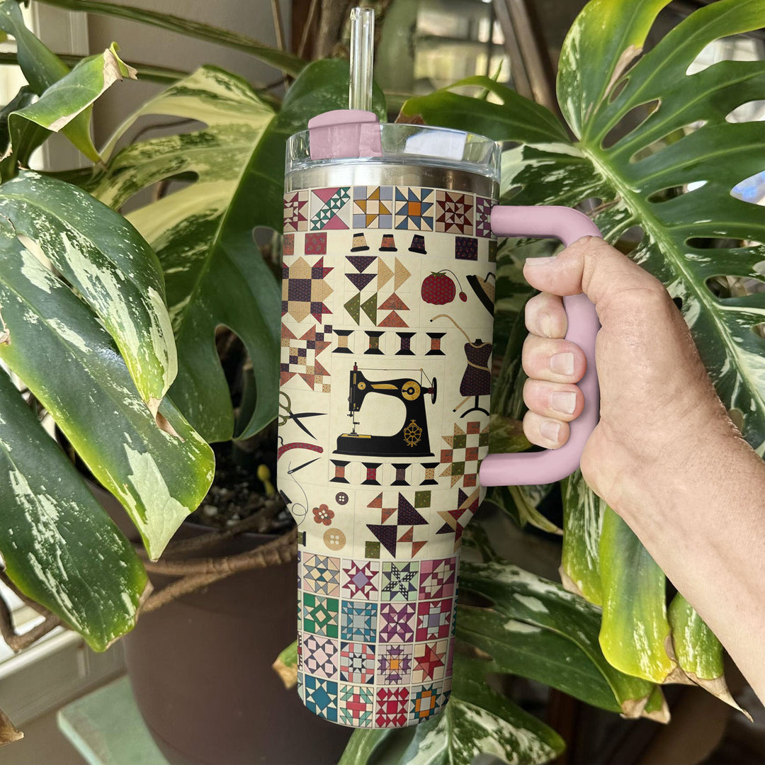 40 Oz Shineful Tumbler Classic Quilter's Dream