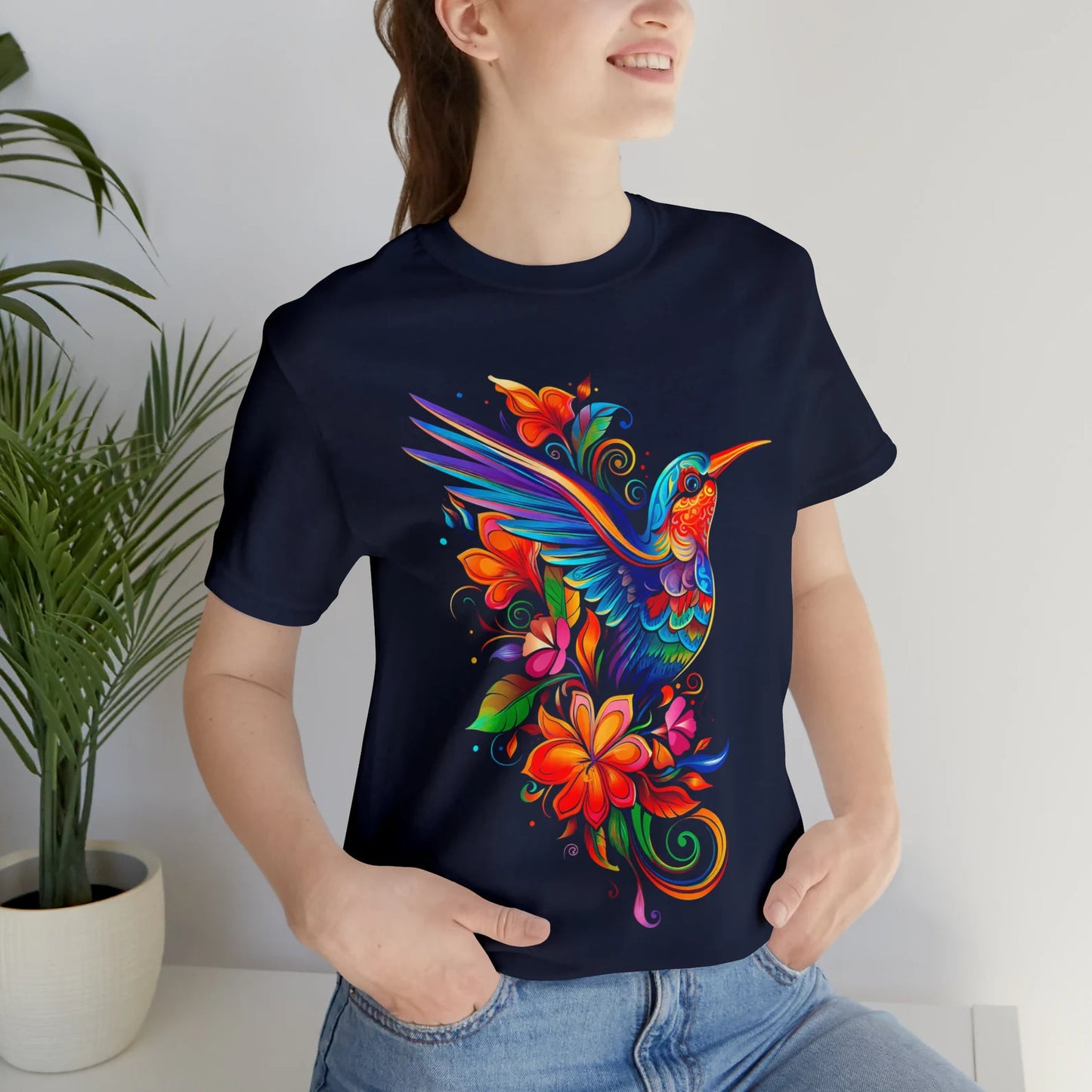 Chemise colibri chemise mexicaine femmes ropa mexicana t-shirt imprimé oiseau colibri imprimé t-shirt mexicain artesanias mexicanas