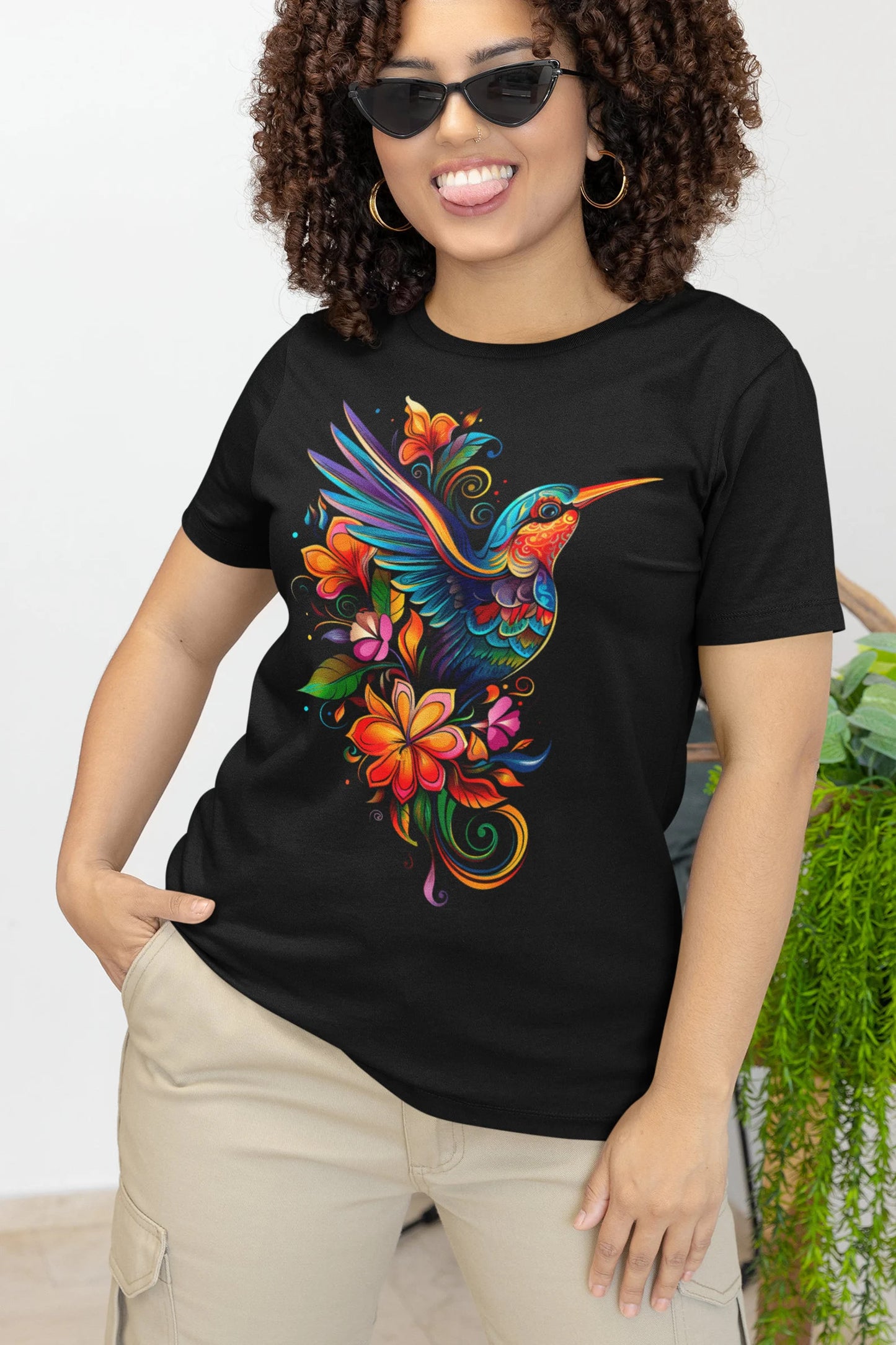 Chemise colibri chemise mexicaine femmes ropa mexicana t-shirt imprimé oiseau colibri imprimé t-shirt mexicain artesanias mexicanas