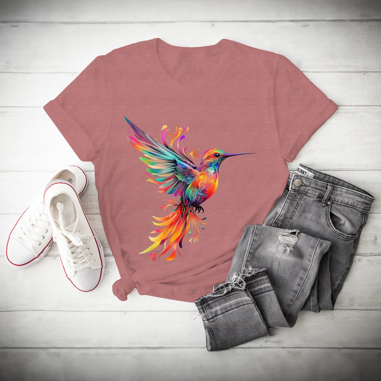 Le HUMMINGBIRD #2 \ T-shirt oiseau mignon \ Tee tendance \ Tee amoureux des animaux \ Amoureux de la nature \ Cadeau amoureux des oiseaux \ Cadeau pour elle \ Cadeau d’anniversaire