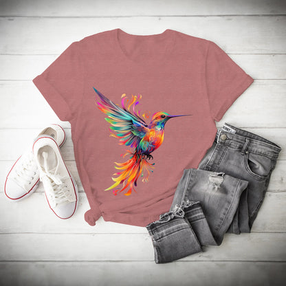 Der KOLIBRI #2 \ Süßes Vogel-T-Shirt \ Trendy T-Shirt \ T-Shirt für Tierliebhaber \ Naturliebhaber \ Geschenk für Vogelliebhaber \ Geschenk für Sie \ Geburtstagsgeschenk