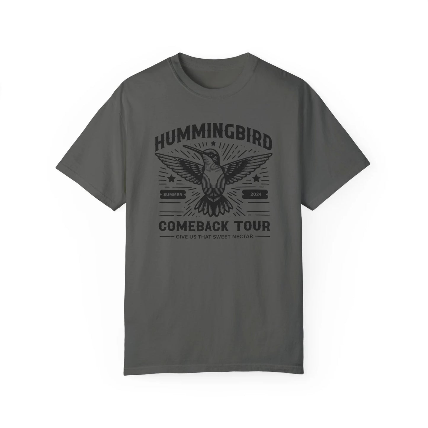 Handgefertigtes, einzigartiges, bequemes Kolibri-T-Shirt, hochwertiges, handgefertigtes Vintage-Kolibri-T-Shirt, auf Bestellung gefertigt