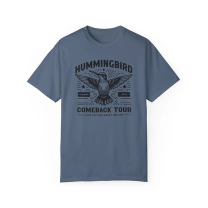 Handgefertigtes, einzigartiges, bequemes Kolibri-T-Shirt, hochwertiges, handgefertigtes Vintage-Kolibri-T-Shirt, auf Bestellung gefertigt