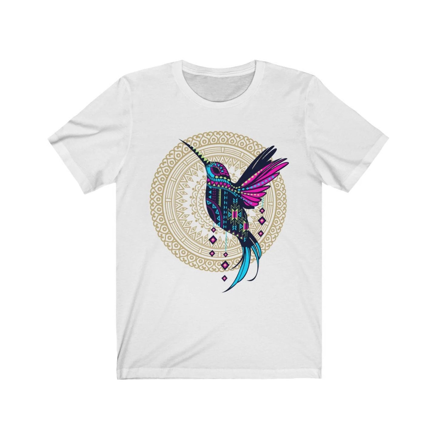 Kolibri-Shirt, mexikanisches Shirt für Damen, Ropa Mexicana, Vogel-Print-T-Shirt, Kolibri-Print, mexikanisches T-Shirt, Artesania Mexicana