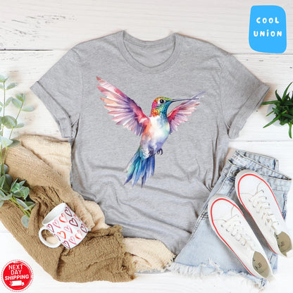 Chemise colibri, cadeau pour elle, oiseaux de printemps, cadeau d’amoureux des oiseaux