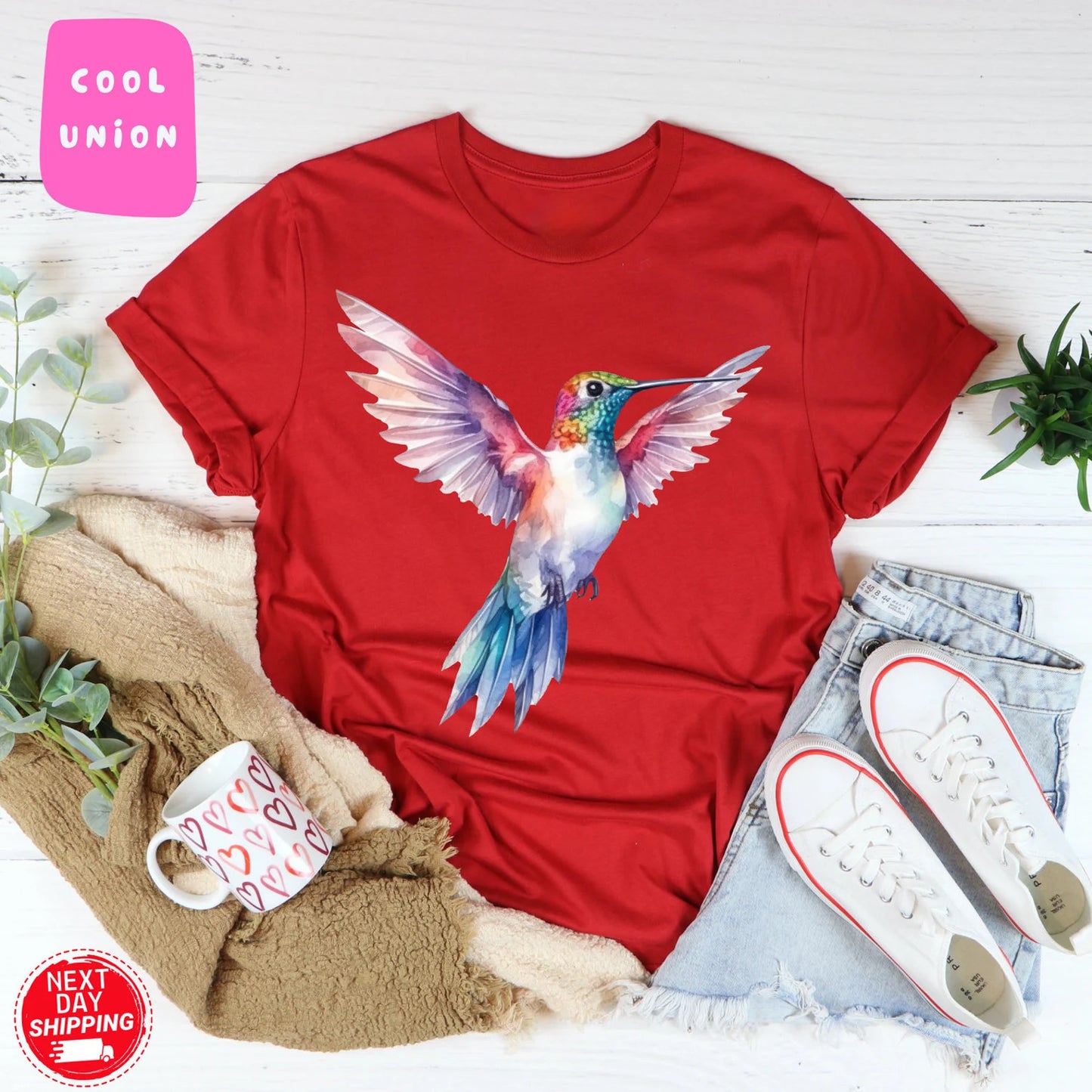 Hummingbird Shirt, Gift For Her, Spring Birds , Bird Lover Gift