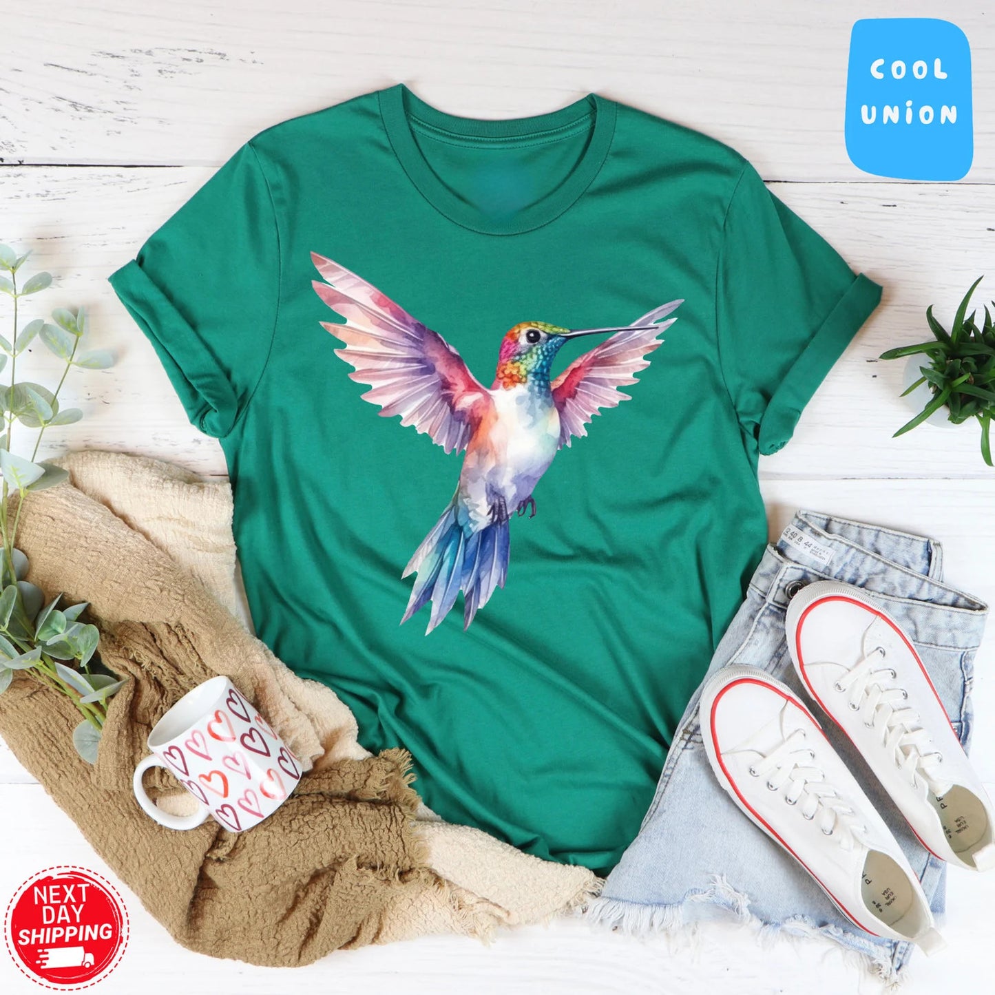 Chemise colibri, cadeau pour elle, oiseaux de printemps, cadeau d’amoureux des oiseaux