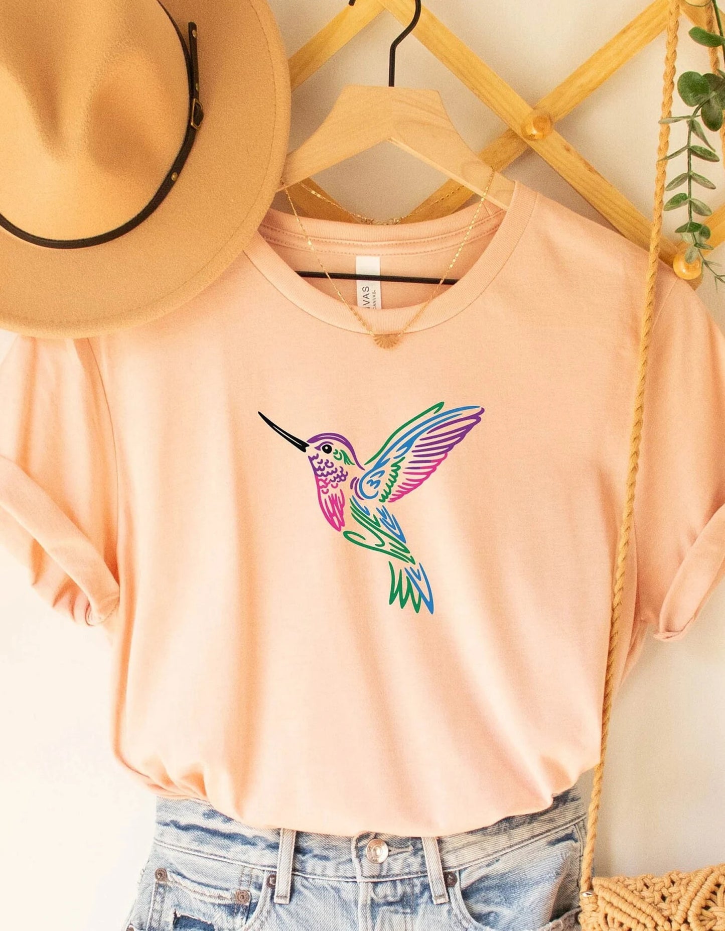 T-shirt oiseaux aquarelle, tee-shirt nature, chemise colibri, colibri aquarelle, chemise d’oiseau, amoureux des colibri, cadeau pour elle, cadeau de la fête des mères