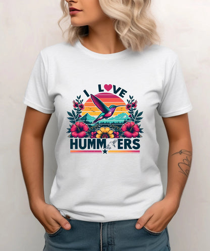 Süßes Blumen Kolibri Shirt, Vogel T-Shirts SVG, Vogelliebhaber, Kolibri und Blumen