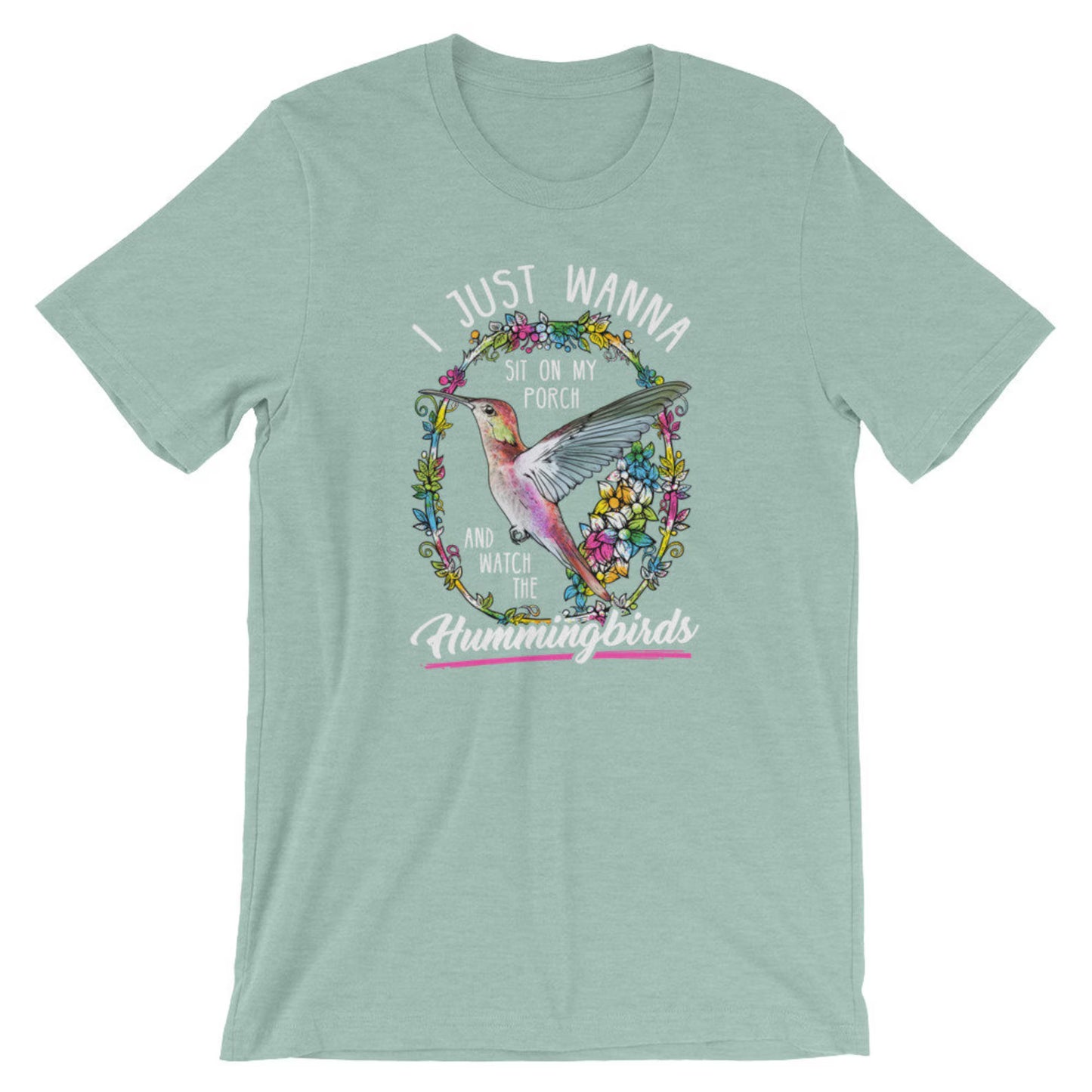 Sehen Sie sich die Kolibris an Kurzärmeliges Unisex-T-Shirt