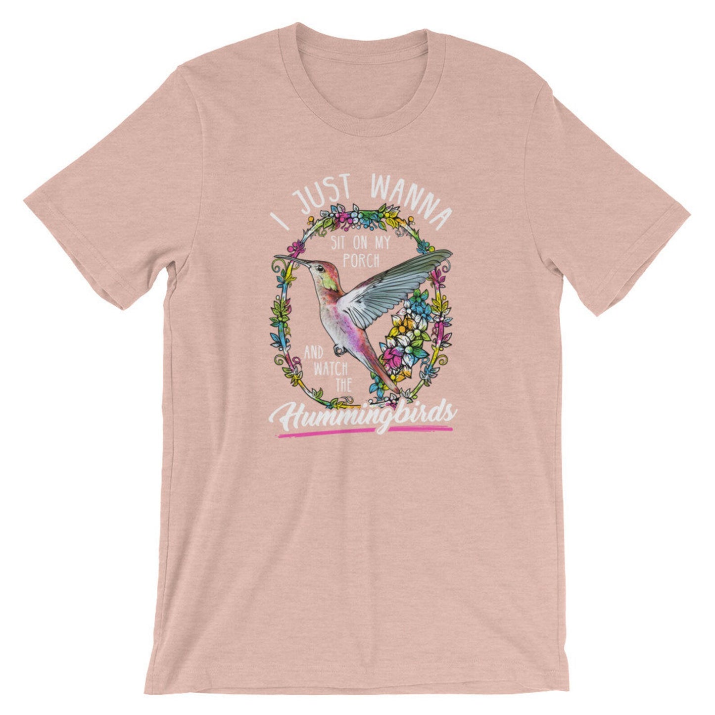 Sehen Sie sich die Kolibris an Kurzärmeliges Unisex-T-Shirt