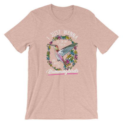 Sehen Sie sich die Kolibris an Kurzärmeliges Unisex-T-Shirt