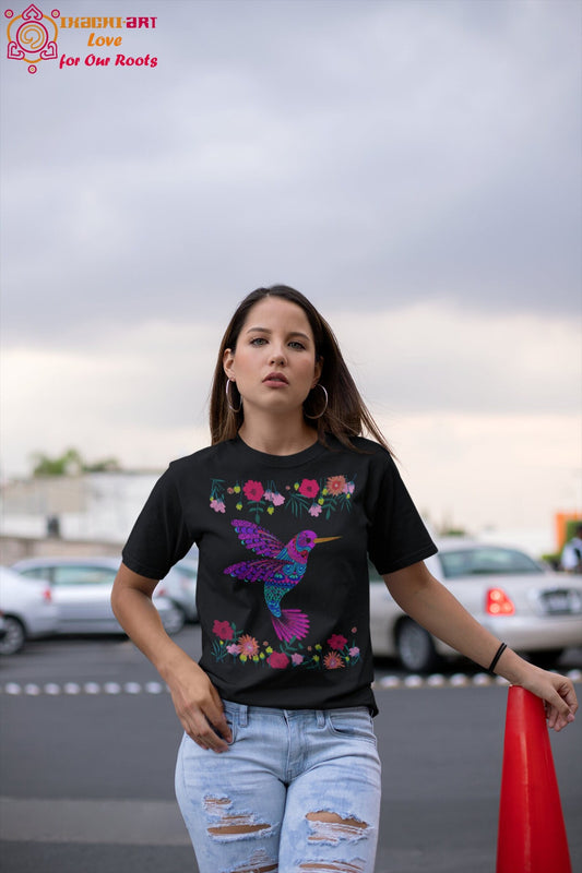 T-shirt oiseau colibri chemise mexicaine femmes colibri cadeaux oiseau imprimé t-shirt colibri imprimé t-shirt mexicain