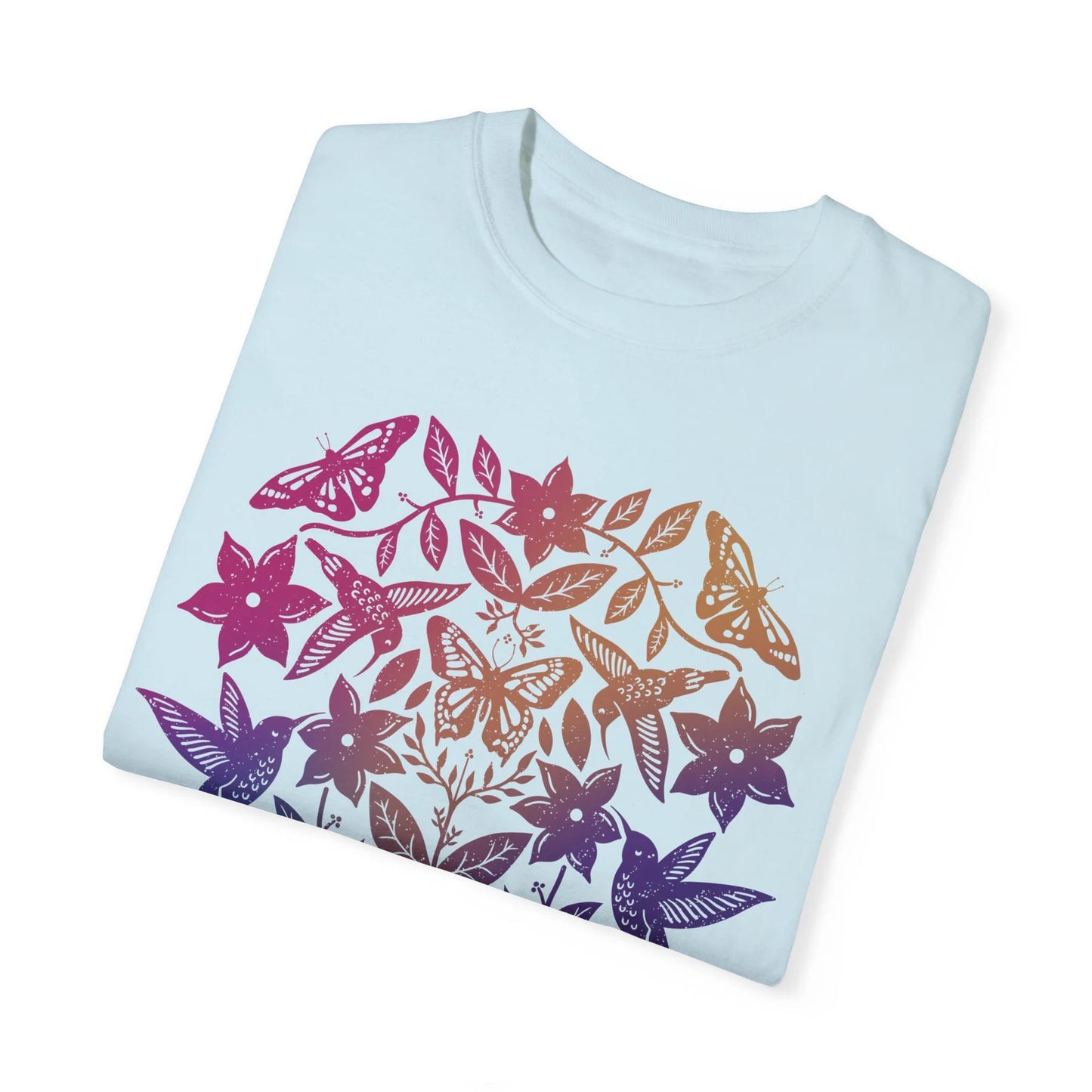 Chemise Colibri, T-shirt Hummer, Tee-shirt graphique féminin, Cadeau pour la fête des Mères, Cadeau pour Birder, Coupe unisexe teintée en vêtement