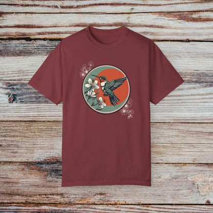 Hummingbird Vintage Floral Tshirt | Cottagecore Shirt | Forestcore Shirt | Boho Shirt | Animal Lovers Tee Shirt