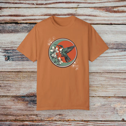 Hummingbird Vintage Floral Tshirt | Cottagecore Shirt | Forestcore Shirt | Boho Shirt | Animal Lovers Tee Shirt