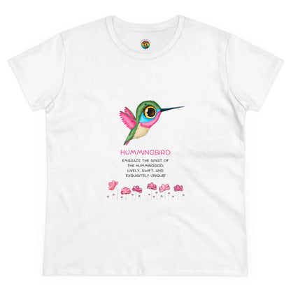 Women's Vibrant Hummingbird T-Shirt - Nature-Inspired Graphic Tee