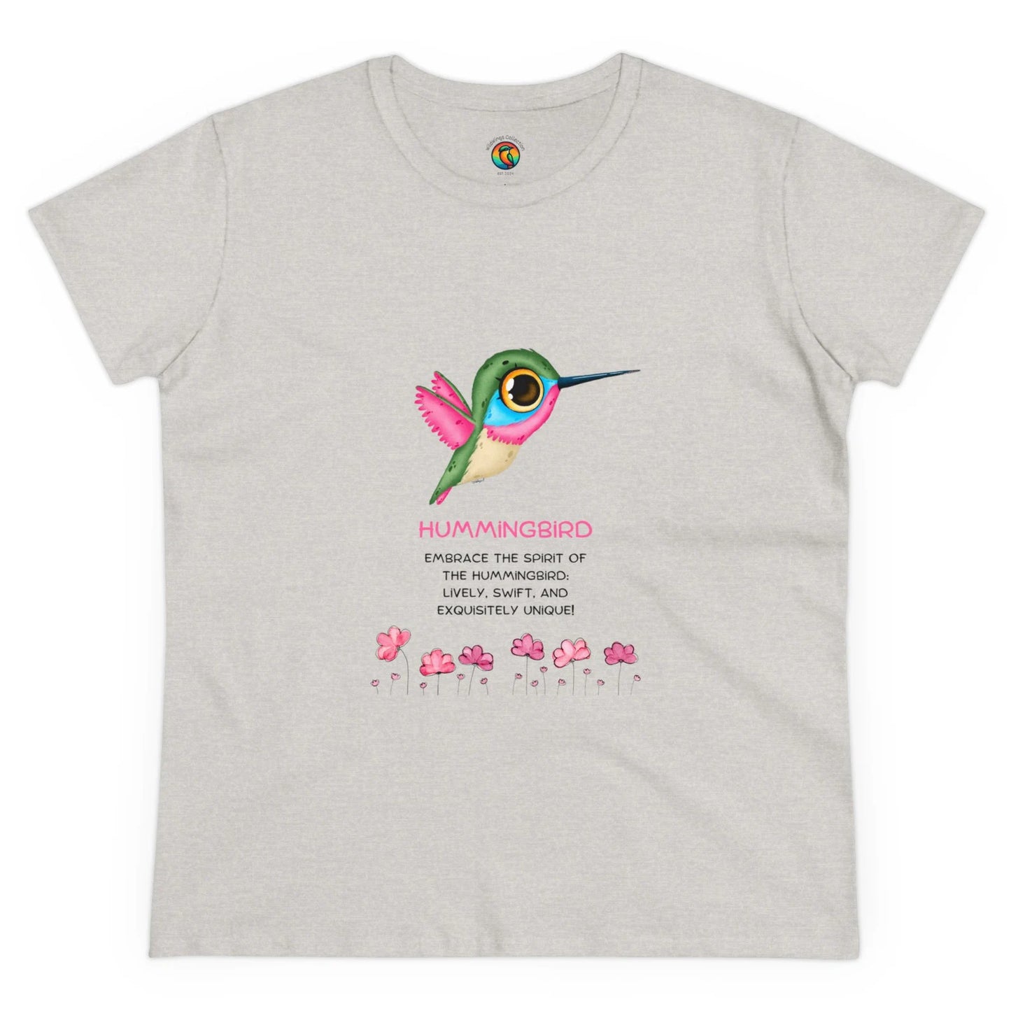 Women's Vibrant Hummingbird T-Shirt - Nature-Inspired Graphic Tee