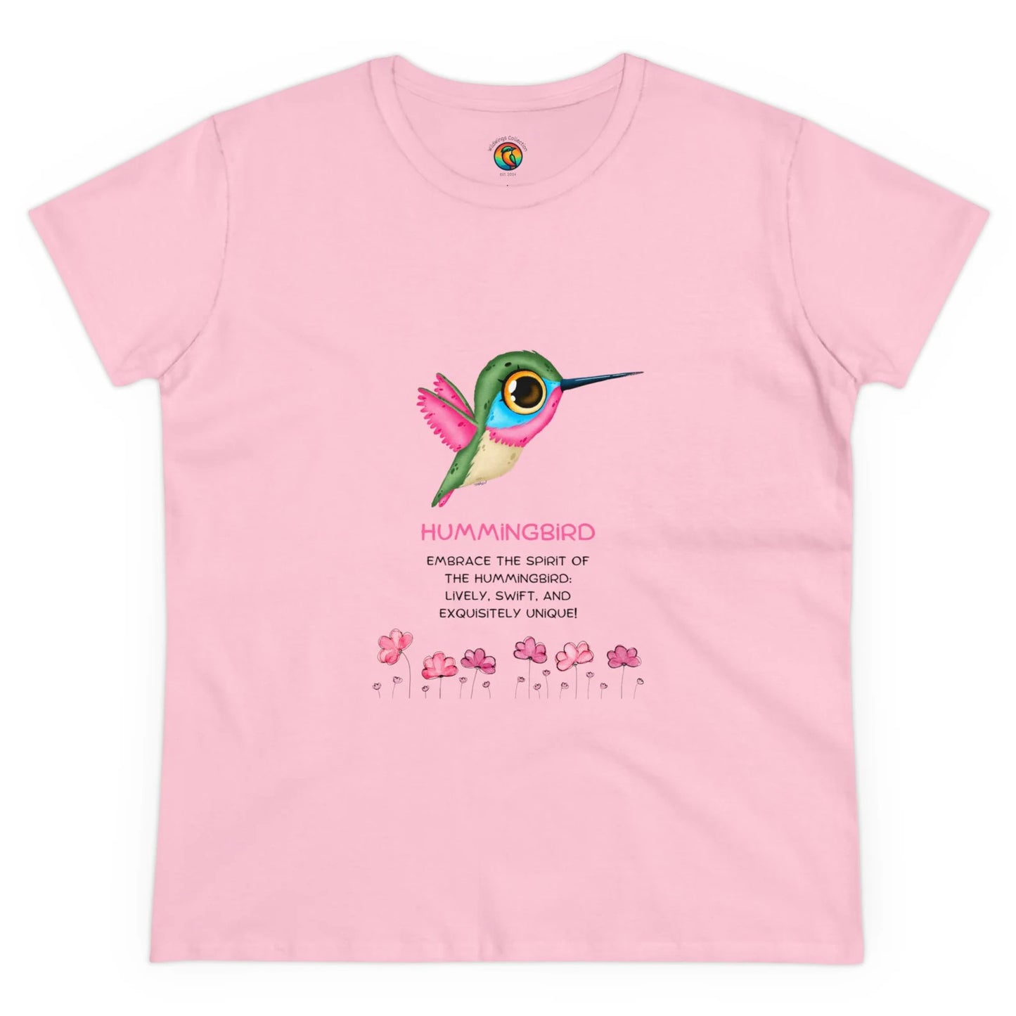 Women's Vibrant Hummingbird T-Shirt - Nature-Inspired Graphic Tee